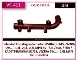 TUBO REFR ASTRA - ZAFIRA - KADETT - VECTRA