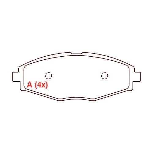 Pastilha de freio Past freio dianteiro Chery QQ 1.1 16V 11/...