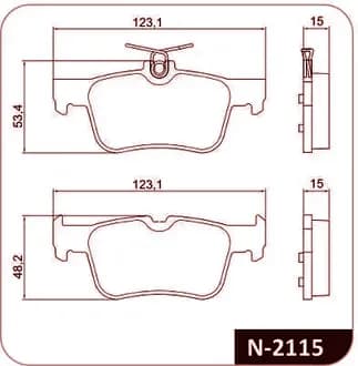 Pastilha de freio Past freio traseiro Fusion 13/... - Mondeo - Edge 14/...
