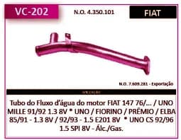 Tubo Refrigeraçao Refr 147 - Mille - Uno - Fior - Elba - Prm