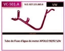 Tubo Refrigeraçao Refr Apollo 90/92 - Escort 89/92 1.8 sem AR Qnt