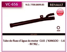 Tubo Refrigeraçao Refr Clio - Kangoo 1.6 8V 96/...