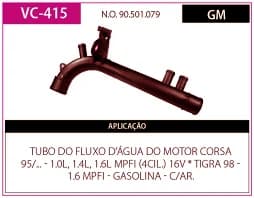 Tubo Refrigeraçao Refr Corsa 1.0/1.4/1.6 16V - Tigra com AR Quent