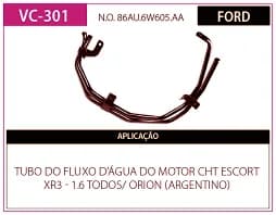 Tubo Refrigeraçao Refr Escort 83/90 - Hobby 86/96 1.6 Cht