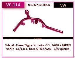 Tubo Refrigeraçao Refr Gol - Prt 1.6/1.8 94/97 Efi com AR Qnt