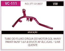 Tubo Refrigeraçao Refr Gol - Prt 1.6/1.8 94/97 Efi sem AR Qnt
