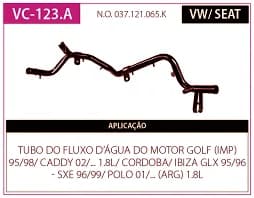 Tubo Refrigeraçao Refr Golf 1.8 95/98 - Polo 1.8 01/...