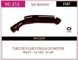Tubo Refrigeraçao Refr Palio 1.6 16V sem AR (EXC FIRE)