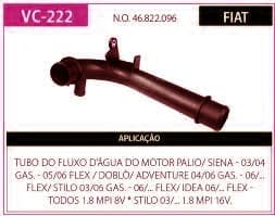 TUBO REFR PALIO - DOBLO - STILO - IDEA FIRE FLEX