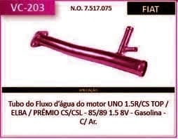 Tubo Refrigeraçao Refr Uno 1.5R - CS Top - Elba 1.5 85/89 com AR