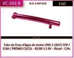 Tubo Refrigeraçao Refr Uno 1.5R - Elba - Prm 1.5 85/89 ALC. com AR